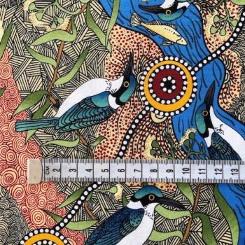 Preview: KINGFISHER CAMP Aborigines Stoff aus Australien